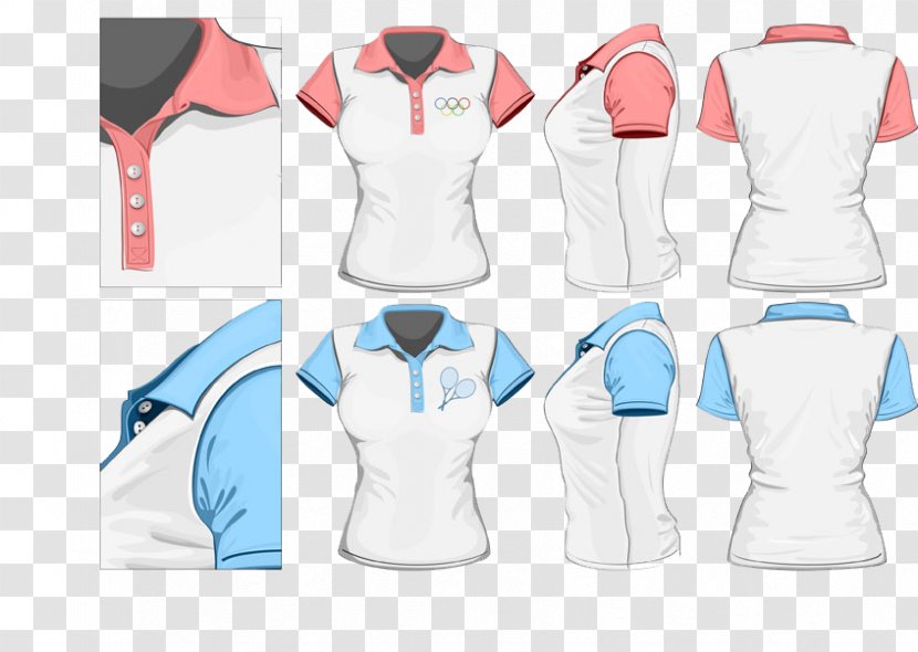 T-shirt Sleeve Polo Shirt Female - Longsleeved Tshirt - Women's Design Transparent PNG
