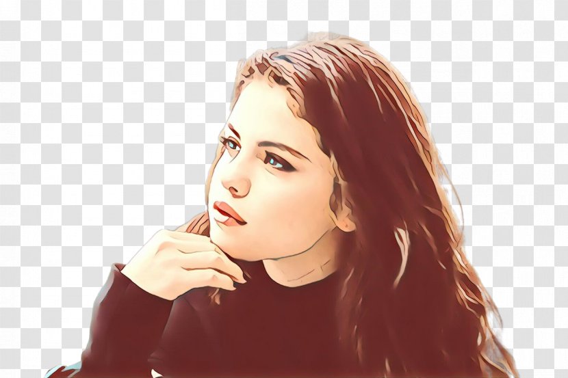 Selena Gomez Eyebrow Forehead Cheek Hair Coloring - Layered - Beauty Transparent PNG