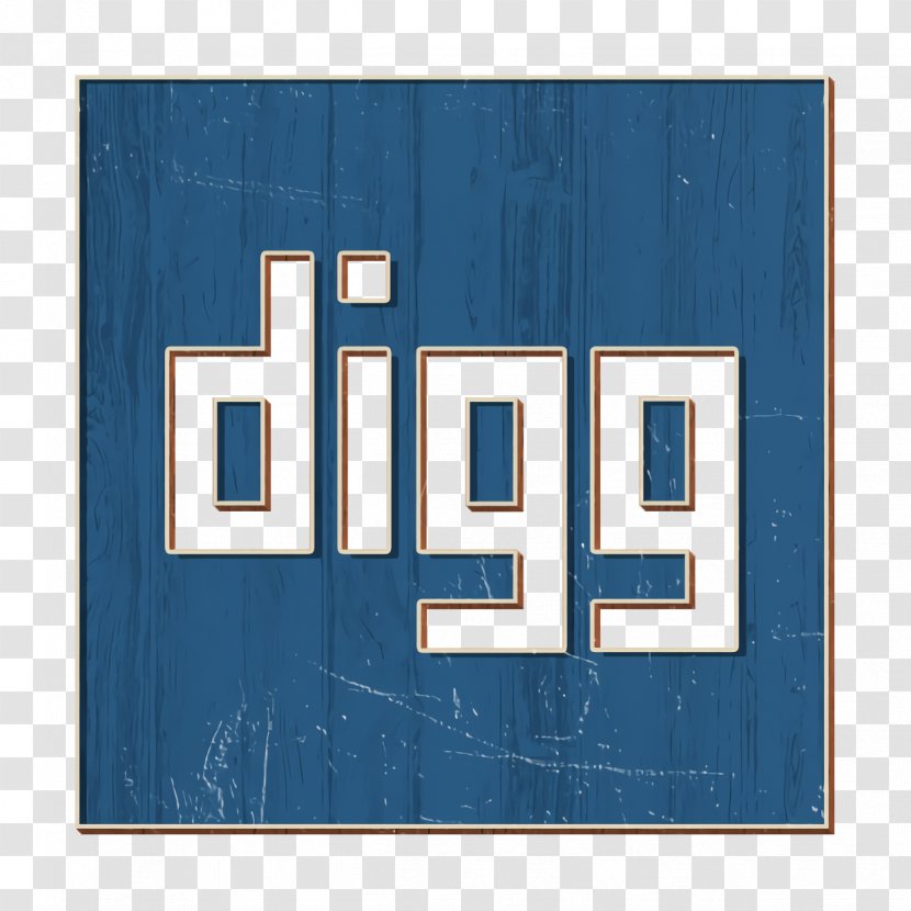 Digg Icon Digger Network - Electric Blue - Rectangle Transparent PNG