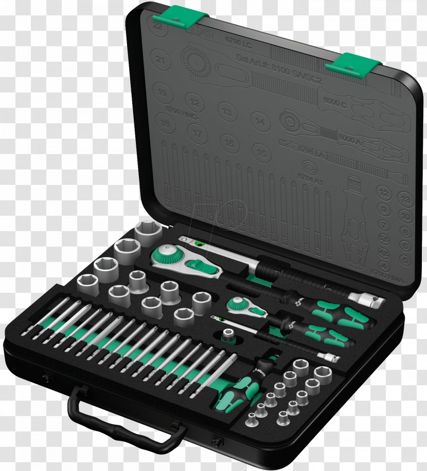 Wera Tools Kraftform Kompakt Zyklop 26-Piece Set Socket Wrench Ratchet Hand Tool - Hex Key - Screwdriver Transparent PNG