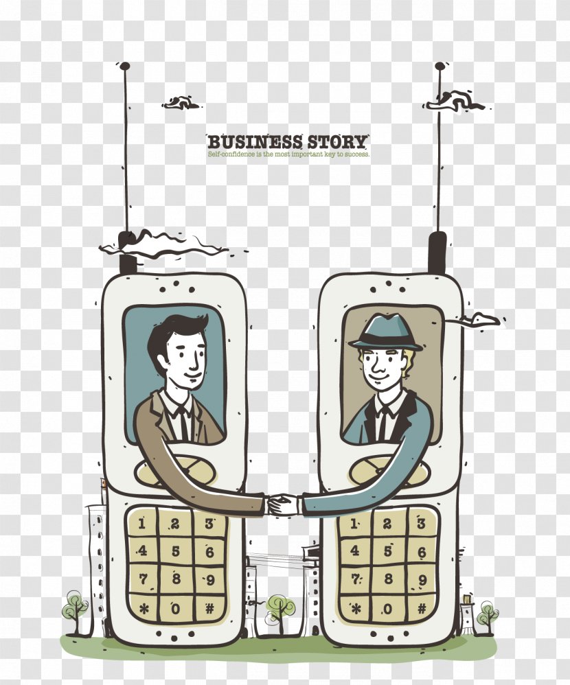 Drawing Cartoon Illustration - People On The Phone Transparent PNG