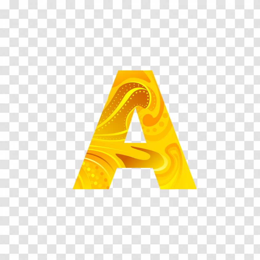Letter Euclidean Vector Font - Animation - Golden Letters A Transparent PNG