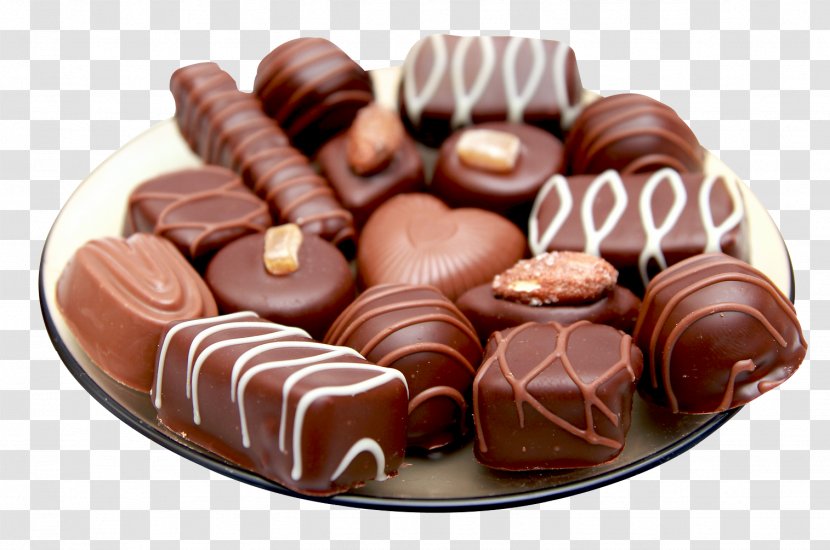 Ice Cream Chocolate Truffle Bar Food - Cake - Chocolates In Plate Transparent PNG
