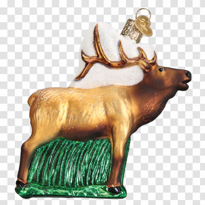 Reindeer Christmas Ornament Marriage Glass - Cattle - Hand Painted Elk Transparent PNG
