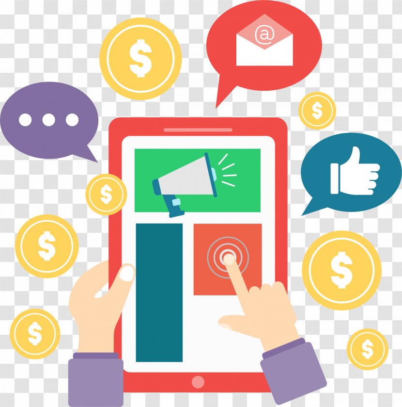 Digital Marketing Advertising Sales - Social Media - Tablet PC Online Exchange Transparent PNG