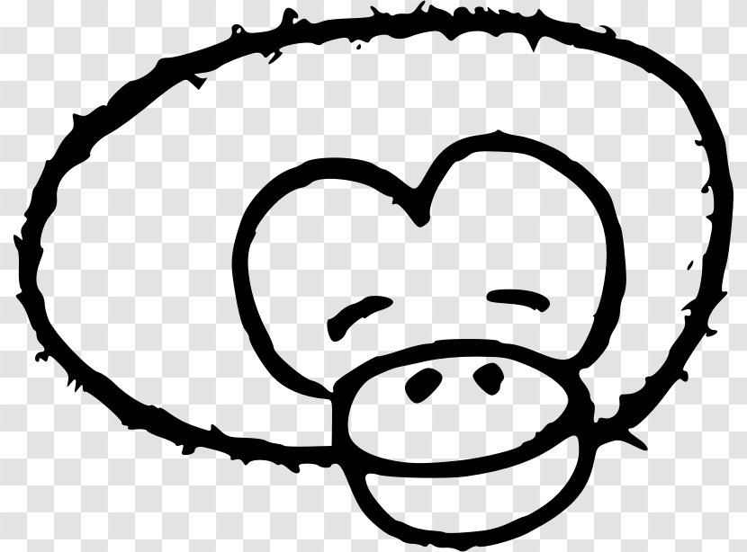 Chimpanzee Smile Ape Homo Sapiens Clip Art - Heart Transparent PNG