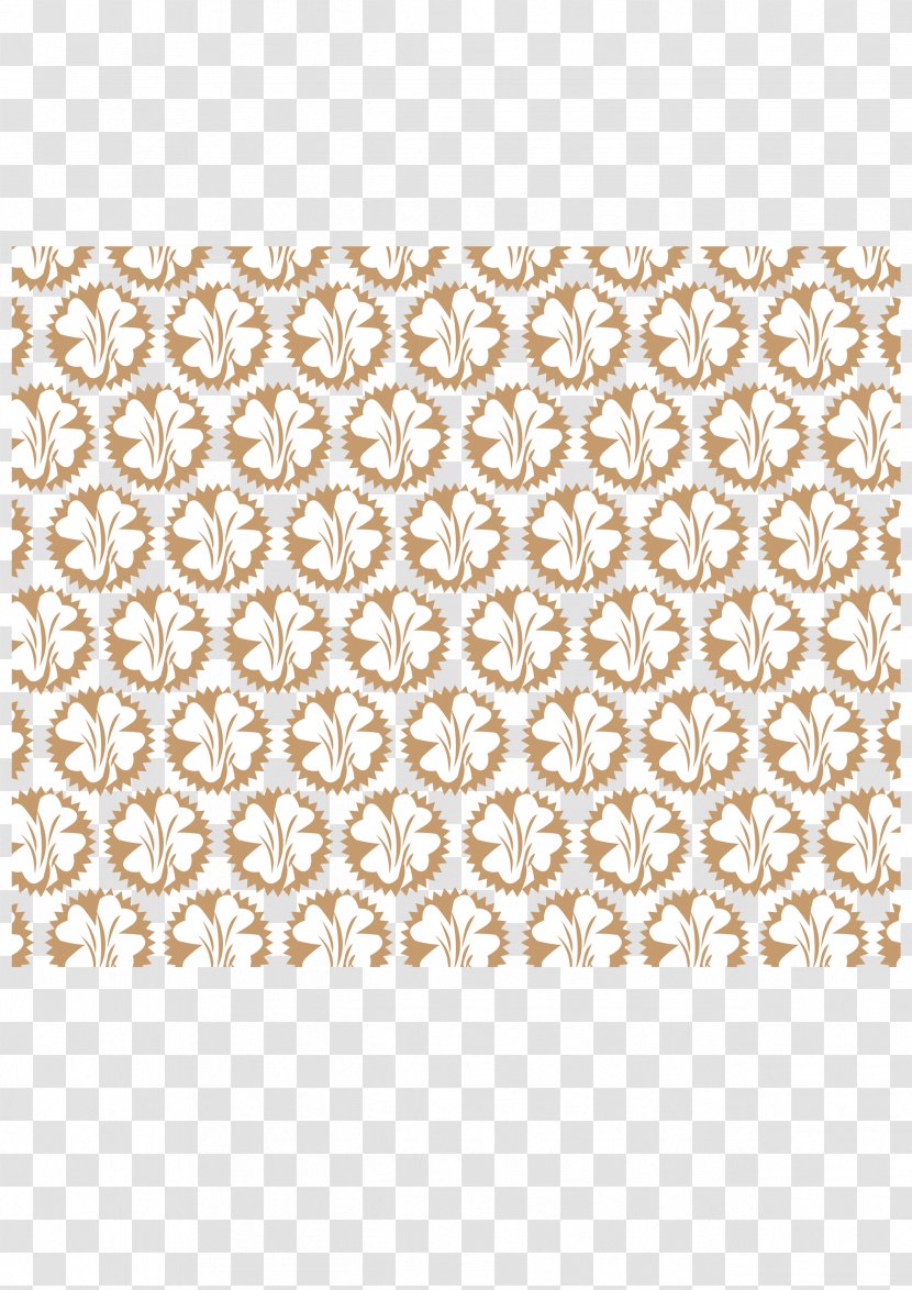 Placemat White Textile Area Pattern - Flowers Background Element Transparent PNG