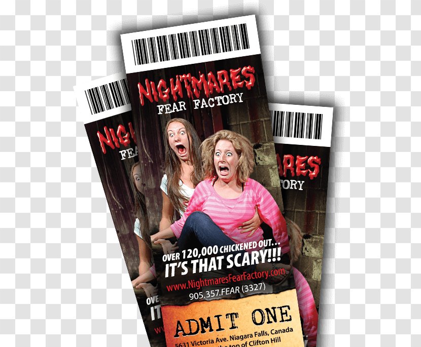 Nightmares Fear Factory Clifton Hill, Niagara Falls Haunted Attraction - Fun - Ticket Transparent PNG
