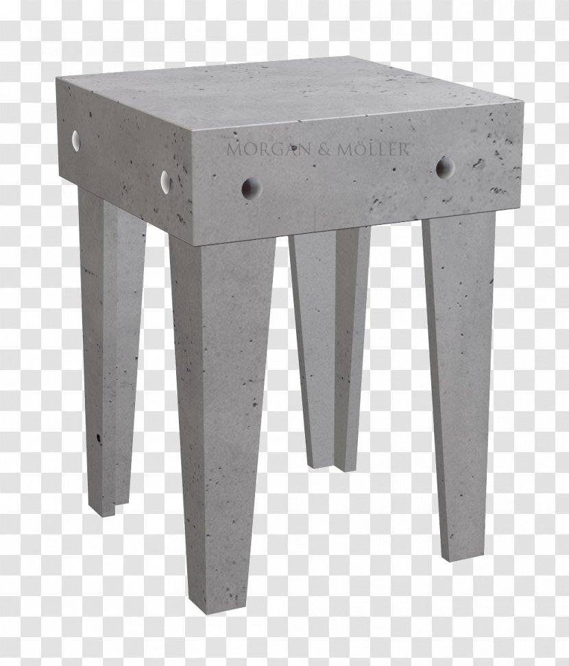 Table Concrete Stool Glass - Fiber Reinforced Transparent PNG