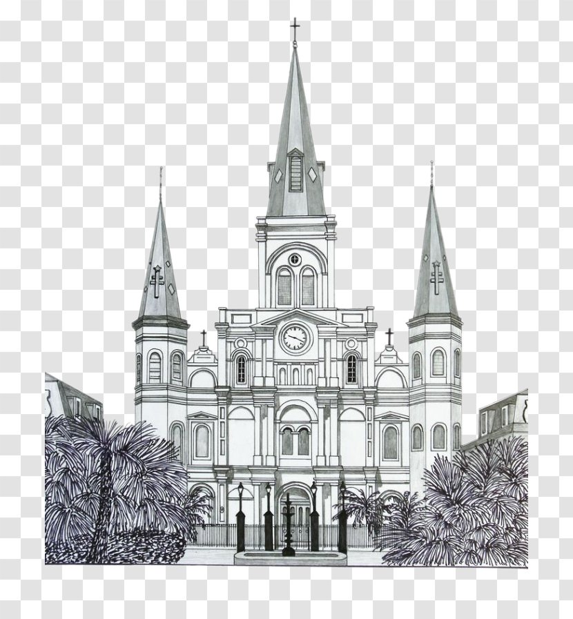 Watercolor Drawing - Painting - Turret Synagogue Transparent PNG