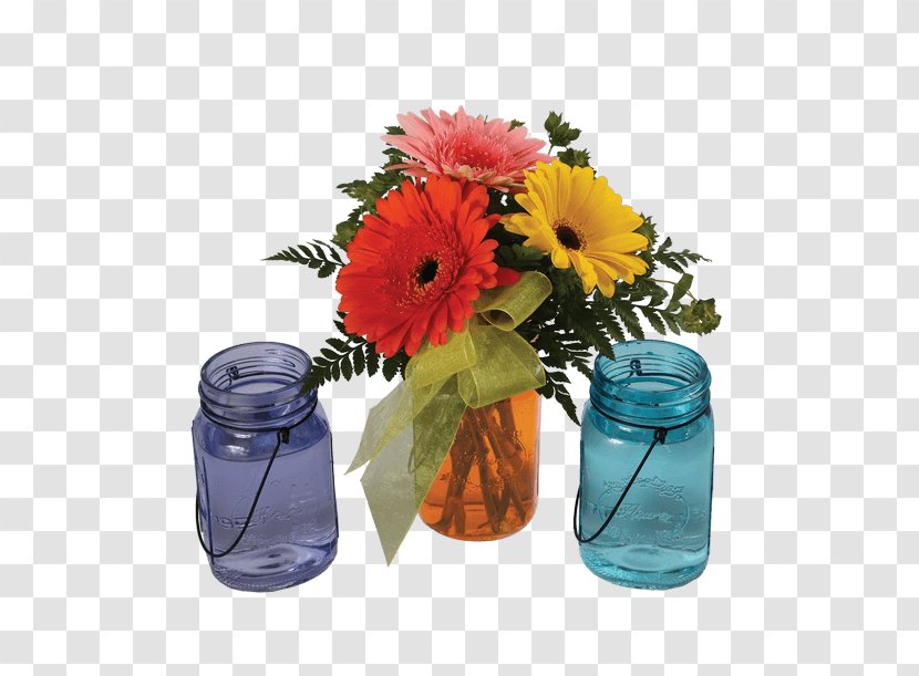 Cut Flowers Floral Design Floristry Flowerpot - Artificial Flower - Mason Jar Transparent PNG