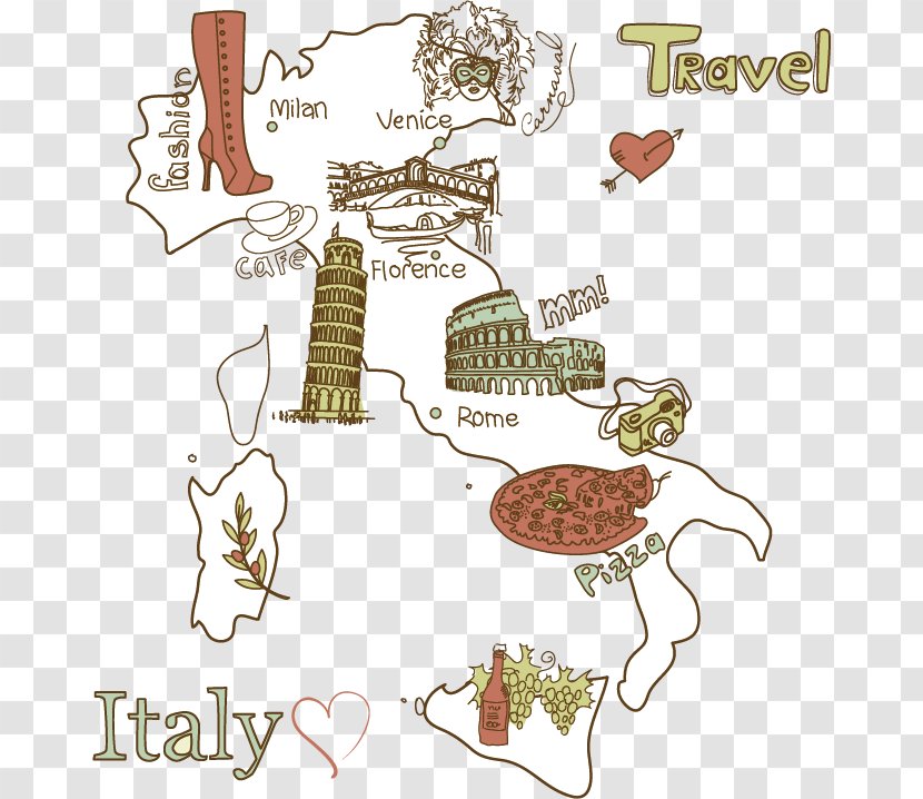 Italy Travel Shutterstock - Map Transparent PNG