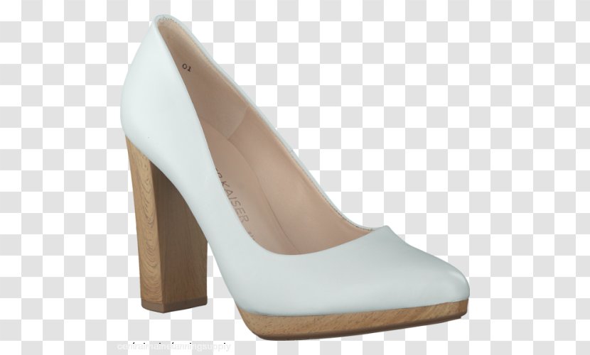 Court Shoe Leather White Woman - Plim Transparent PNG