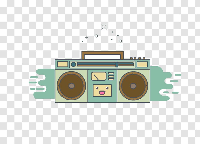 Cartoon Drawing Clip Art - Electronics - Radio Transparent PNG