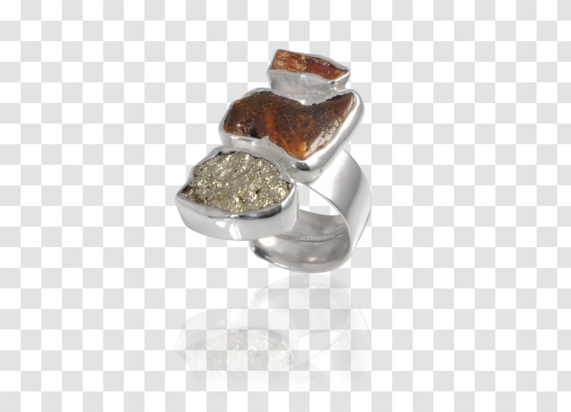 Baltic Amber Ring Sterling Silver Kyanite Transparent PNG
