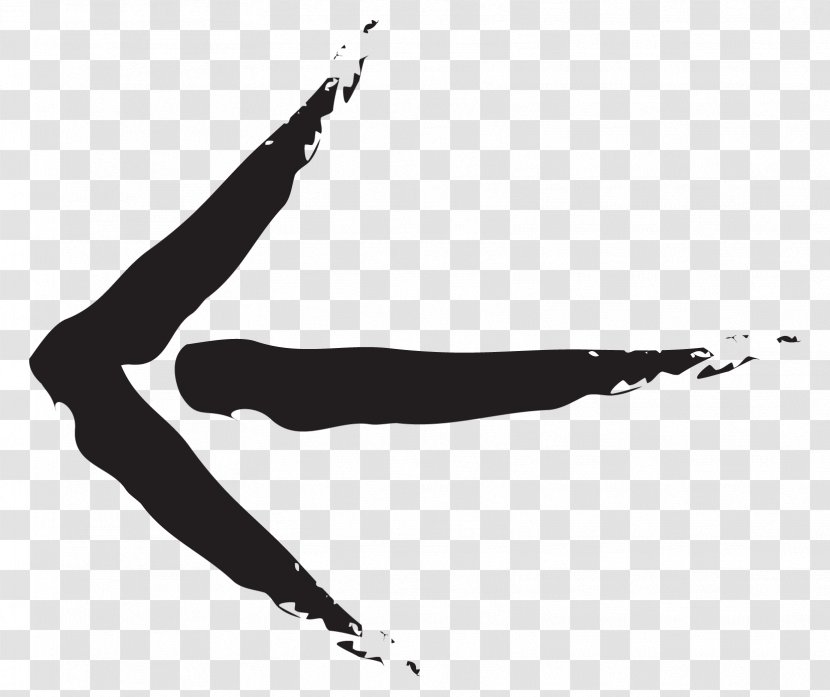 Arrow - Computer Font - Black And White Transparent PNG