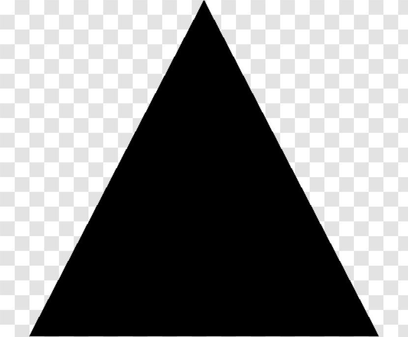 Equilateral Triangle Black Polygon Geometry - Shape Transparent PNG