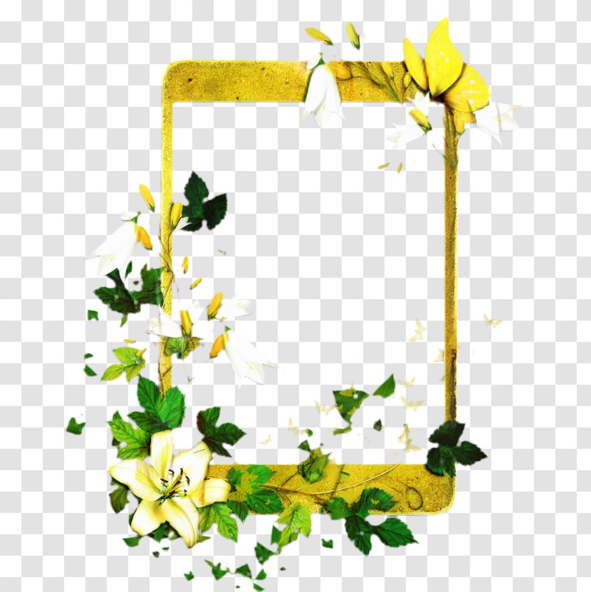 Background Flower Frame - Green - Picture Wildflower Transparent PNG
