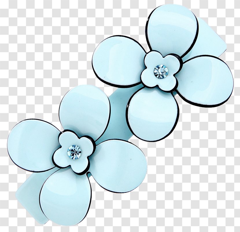 Blue Hairpin - Hair - Flowers Diamond Hairpins Transparent PNG