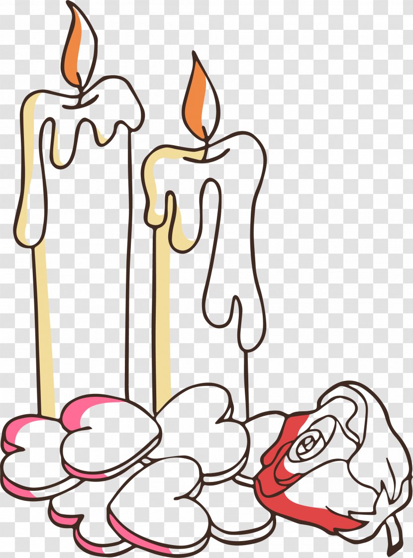 Clip Art - Watercolor - Hand Painted White Candle Transparent PNG