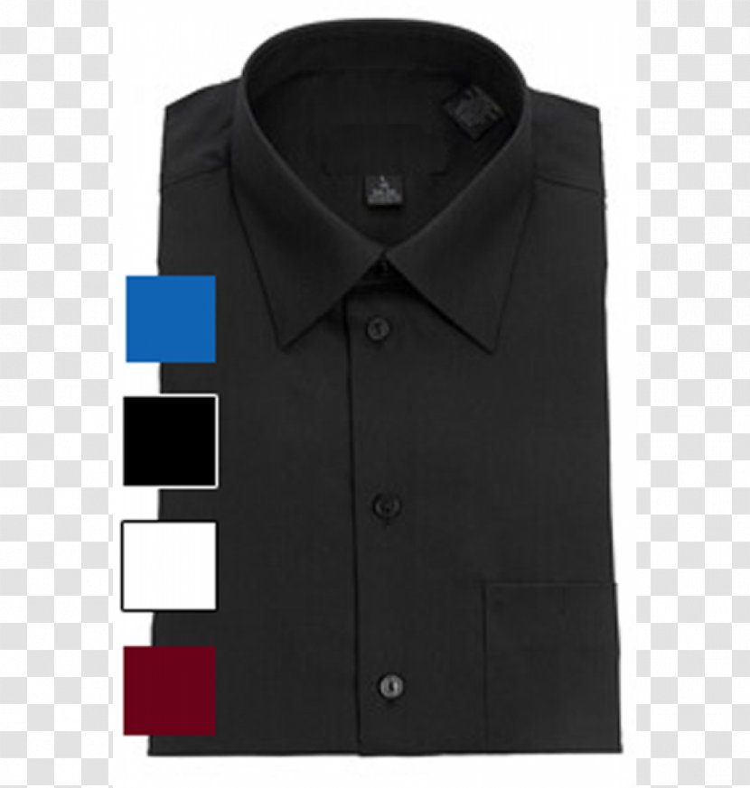 Dress Shirt Collar Sleeve Button - Black Transparent PNG