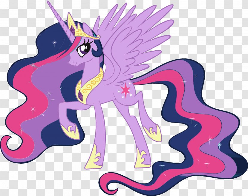 Twilight Sparkle Princess Celestia Rainbow Dash Pony Luna - Purple - My Little Transparent PNG