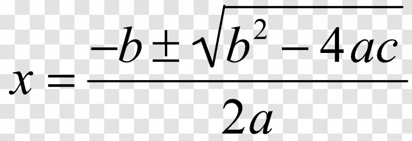 Quadratic Equation Formula Function Zero Of A - Watercolor - Mathematics Transparent PNG