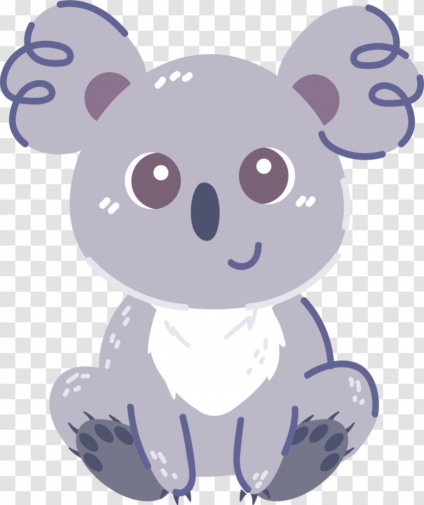 Koala Euclidean Vector Computer File - Tree - Gray Cute Transparent PNG