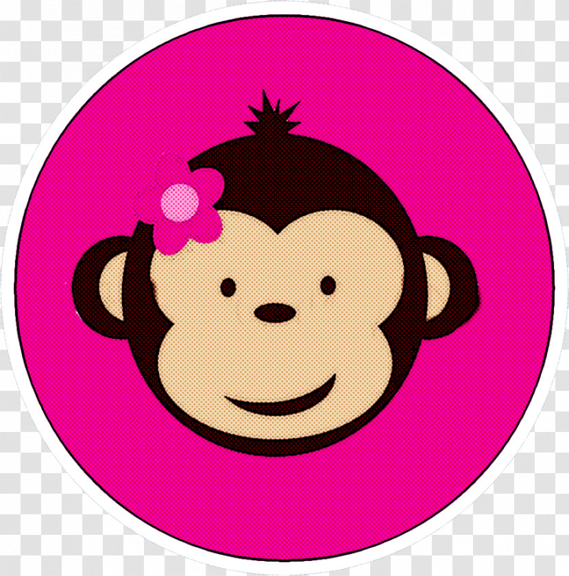 Cartoon Cheek Pink Smile Sticker Transparent PNG