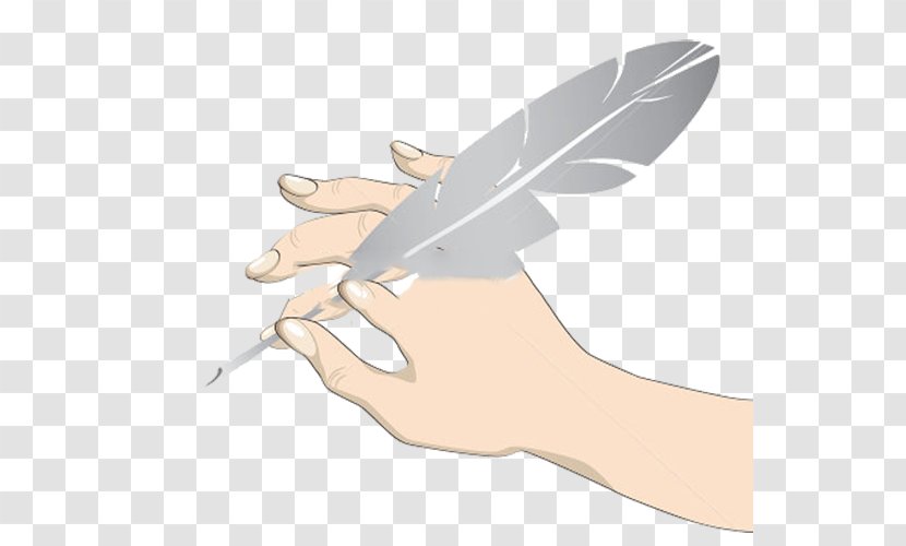 Pen Quill Ink Feather - Holding A Transparent PNG