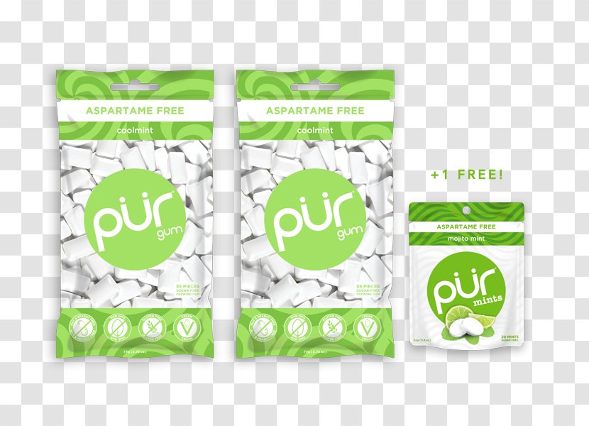Chewing Gum PÜR Sugar Substitute Aspartame Crisp - BUY 2 GET 1 FREE Transparent PNG