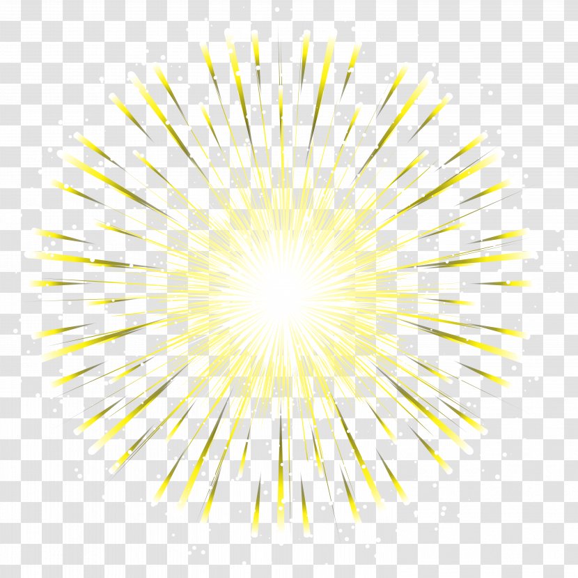 Light Yellow Flower Pattern - Point - Firework Transparent Clip Art Image Transparent PNG