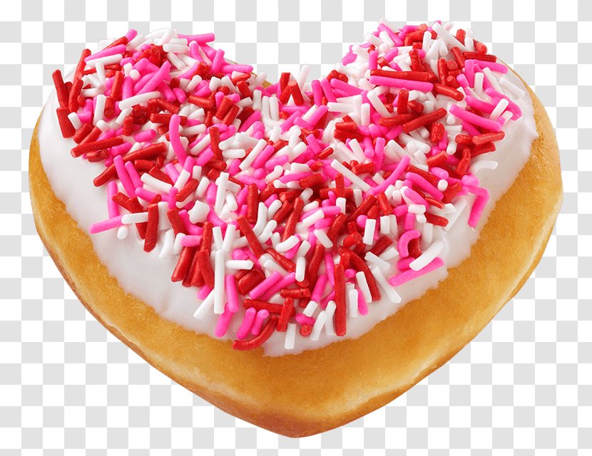 Donuts Krispy Kreme Sprinkles Valentine's Day Dessert - Confectionery Transparent PNG