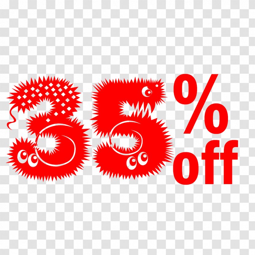 Cute Hairy Halloween 35% Off Discount Tag. - Point - Area Transparent PNG