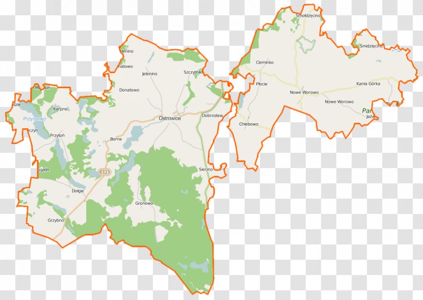 Nowe Worowo Grabinek, West Pomeranian Voivodeship Borne, Drawsko County Ostrowice Gmina Pomorskie - World - Map Transparent PNG