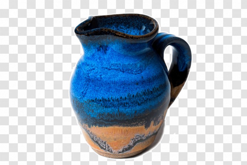 Jug Ceramic Vase Pottery Cobalt Blue Transparent PNG