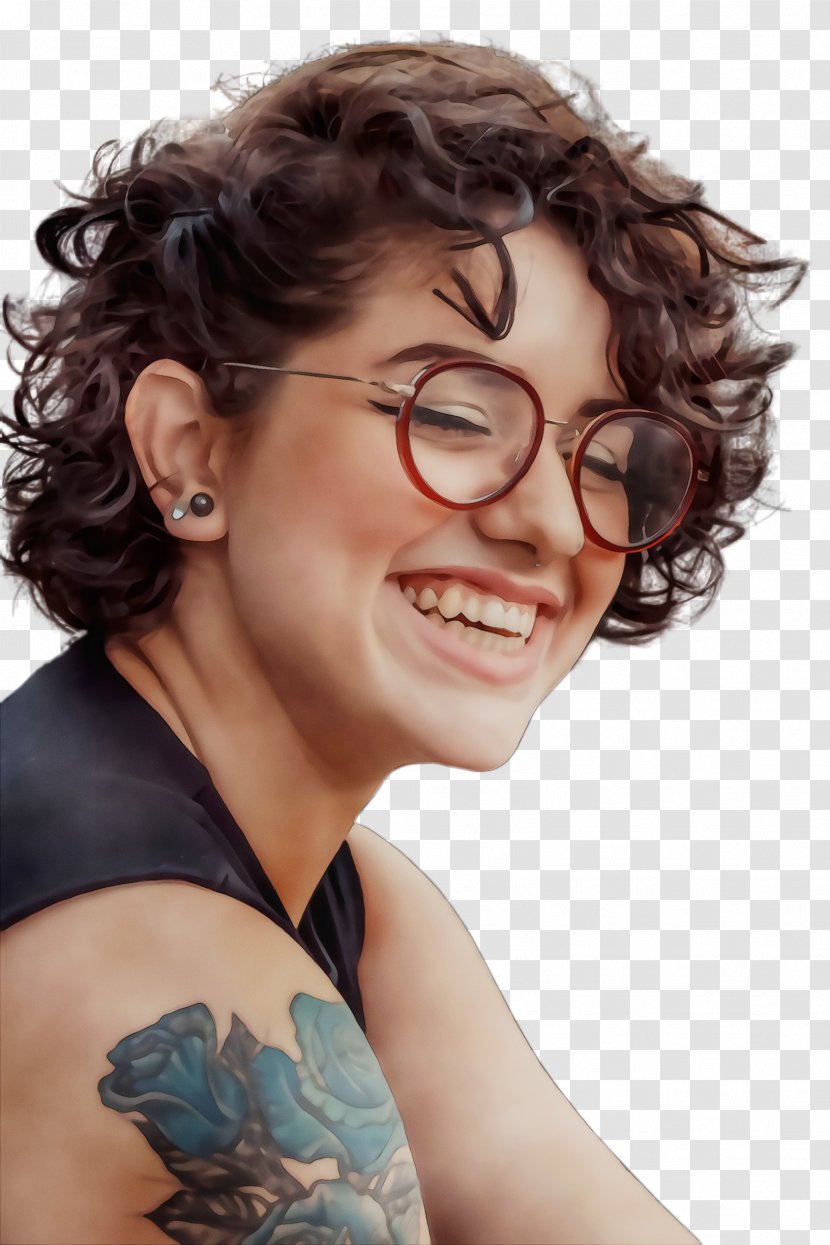 Smiling People - Tattoo - Black Hair Neck Transparent PNG