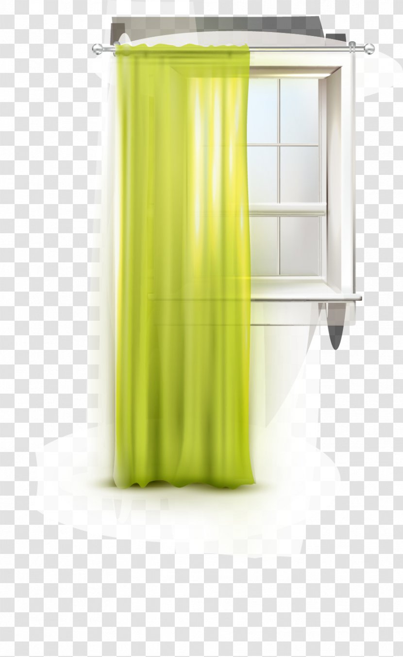 Window Curtain Green Designer - Curtains Transparent PNG