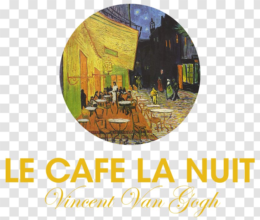 Café Terrace At Night The Starry Over Rhône Arles - Vincent Van Gogh - Painting Transparent PNG