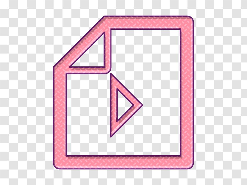 Document Icon File Filetype - Pink - Triangle Rectangle Transparent PNG