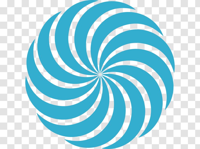 Turquoise Teal Circle Spiral Point - Area - Spinning Transparent PNG
