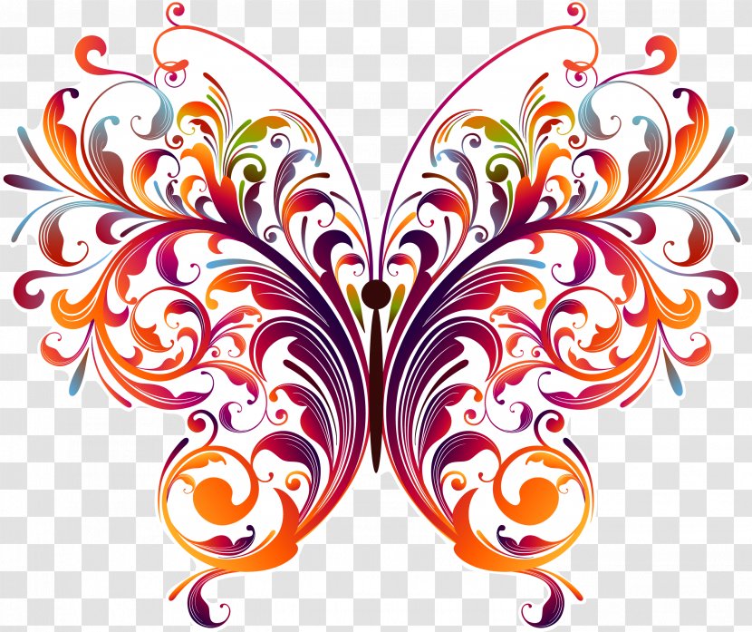 Butterfly Drawing Clip Art - Flower - Pillow Transparent PNG