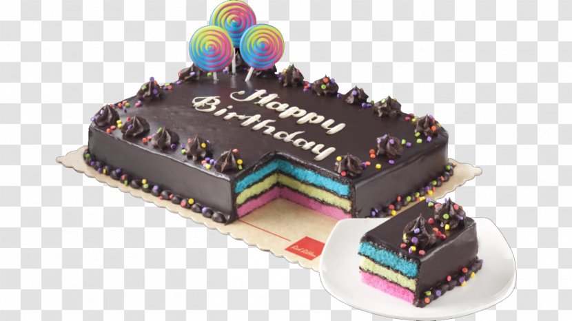 Red Ribbon Birthday Cake Bakery Chocolate Rainbow Cookie Transparent PNG