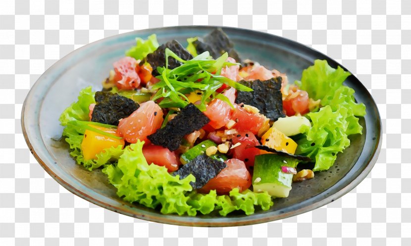 Greek Salad Israeli Fattoush Smoked Salmon Caesar - Vegetable - Garnish Transparent PNG