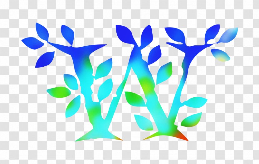 Clip Art Leaf Logo Product Line - Azure - Electric Blue Transparent PNG