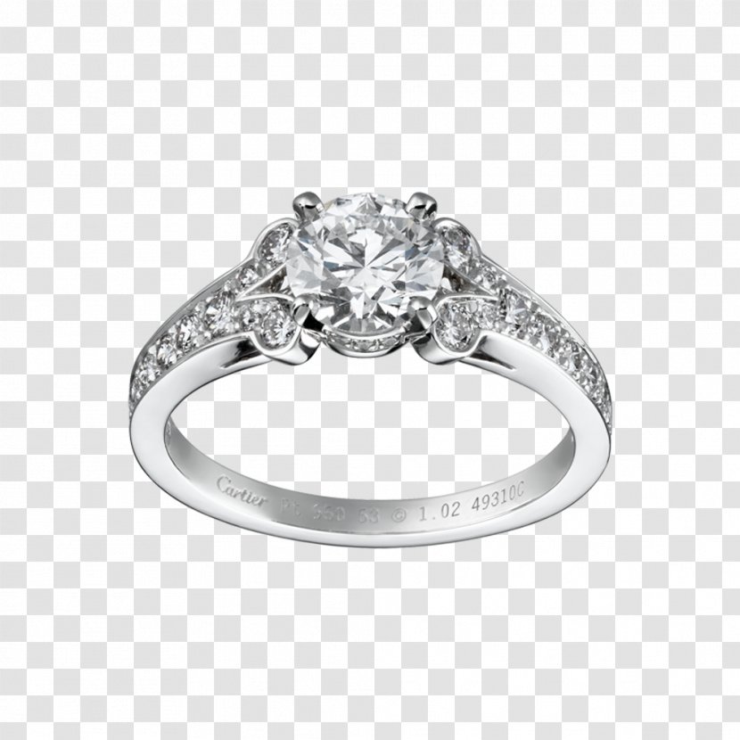 Cartier Engagement Ring Wedding Diamond - Carat Transparent PNG