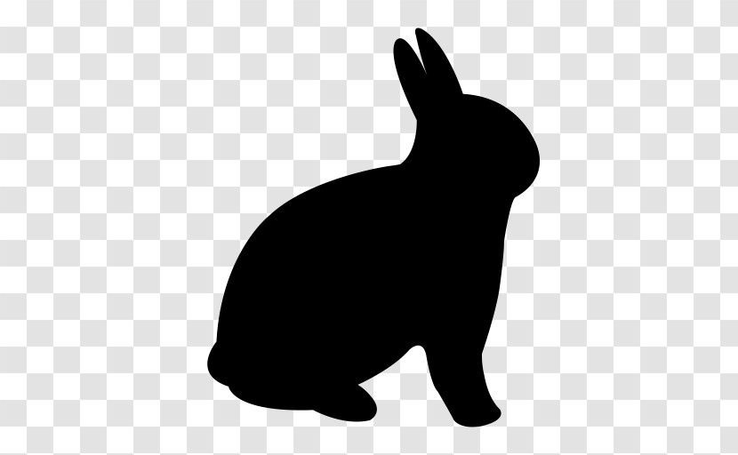 Rabbit Rabbits And Hares Hare Black-and-white Animal Figure Transparent PNG