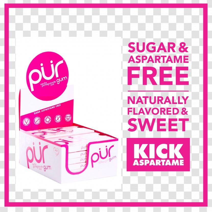 Chewing Gum PÜR Aspartame Peppermint - Wintergreen Transparent PNG