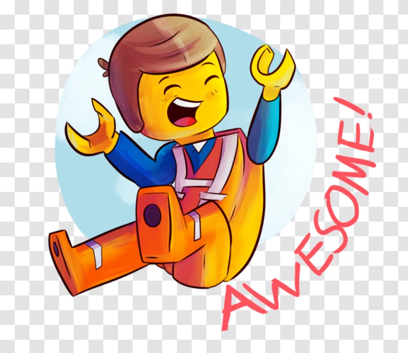 Emmet Wyldstyle Fan Art Everything Is AWESOME!!! - Yellow - Lego Movie Transparent PNG