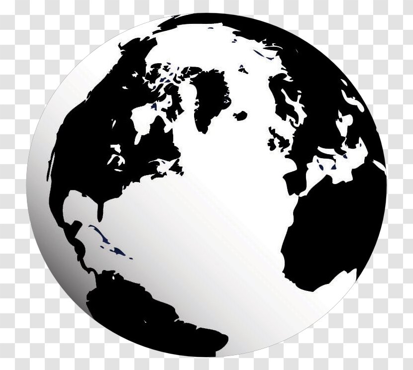 Globe Clip Art Transparency World - Black And White io Transparent PNG